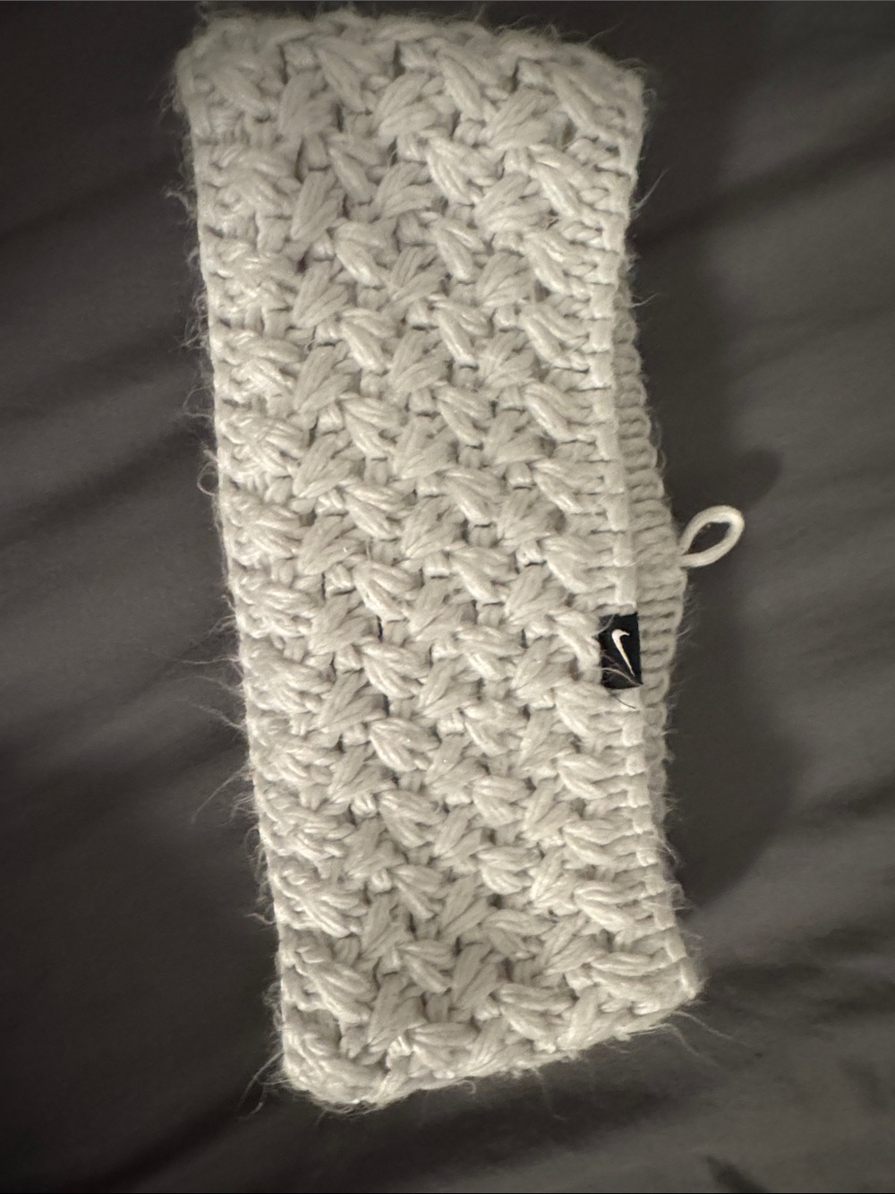 Nike Cozy Knit Headband in Light Gray